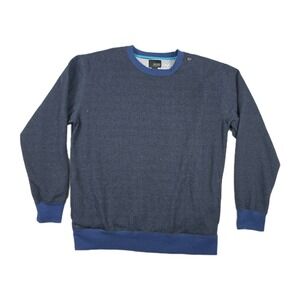 Fox Men's Size Large Fleece Lined Pullover‎ Sweater Navy Blue